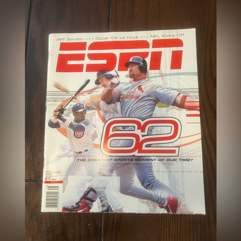 ESPN The Magazine September 21, 1998 Baseball’s Mark McGwire/Sammy Sosa Cover
